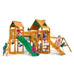 Gorilla Playsets Pioneer Peak Cedar Treehouse – Tire Swing & Clatter Bridge - Image 2