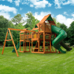 Gorilla Playsets Treasure Trove II Treehouse Wooden Swing Set - Image 2
