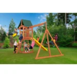Creative Cedar Designs Cedar Cottage Wooden Swing Set - Image 2