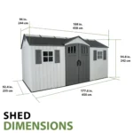Lifetime 15x8 Storage Shed with Side Entry – UV-Protected HDPE | Model 60206 - Image 4