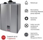 Rinnai RU180iN 10 GPM Indoor Whole Home Natural Gas Condensing Tankless Water Heater New - Image 2