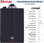 Rinnai CU199iP 11 GPM Indoor Commercial Liquid Propane LP Condensing Tankless Water Heater New - Image 3