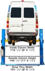  Atlas Automotive Equipment Atlas Equipment BP10000X Commercial Grade Baseplate 10 000 Lb. Capacity 2-Post Lift - Image 2