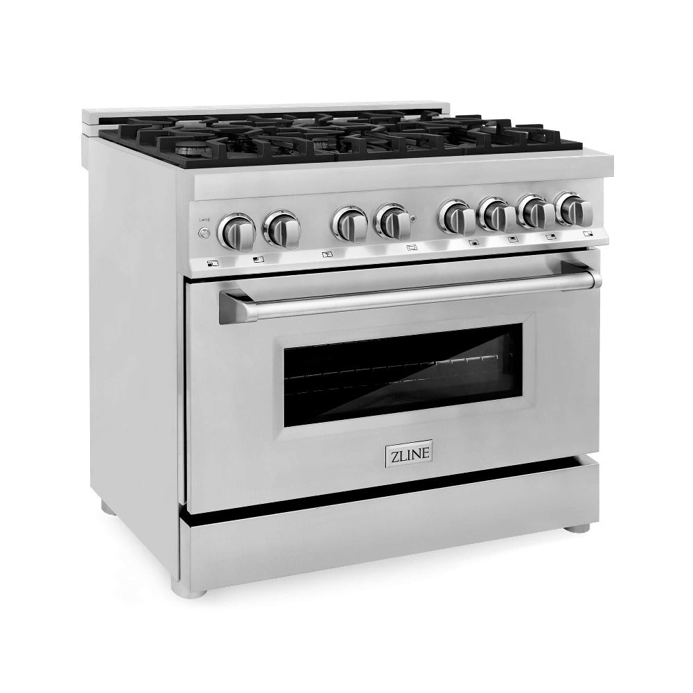 pop-product-19-image-1.png ZLINE 36 in. Professional Dual Fuel Range – Fingerprint Resistant Stainless Steel - Image 1