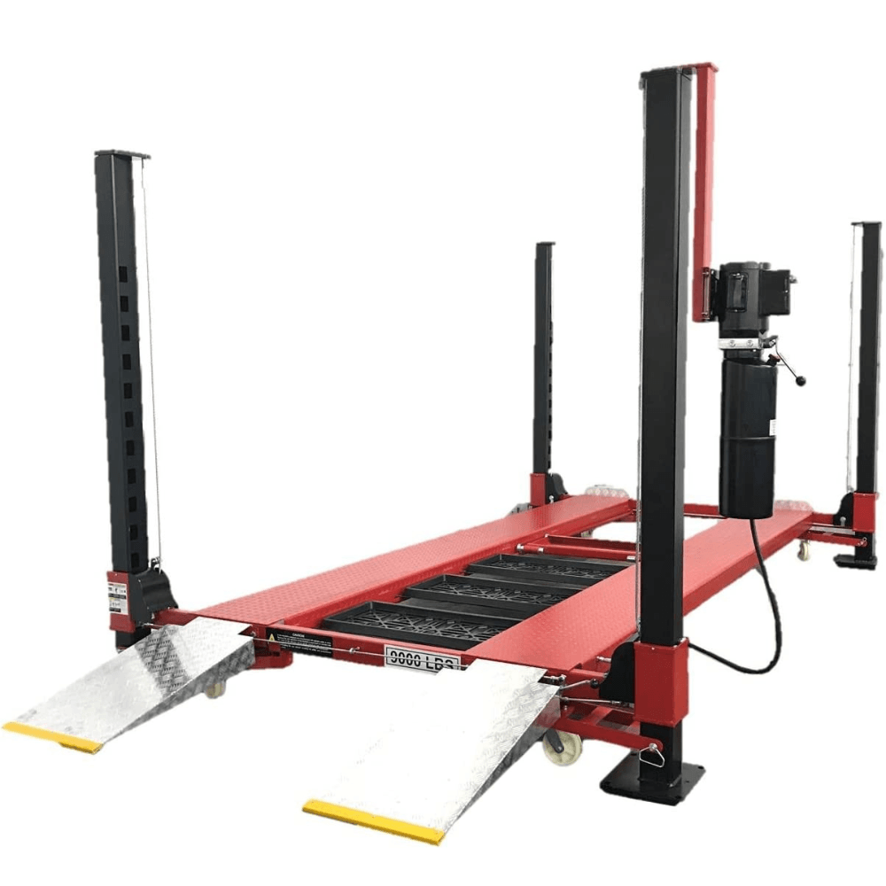 pop-product-220-image-1.png Triumph NOS9000XLT – Extra Long & Extra Tall 9,000 lbs Capacity Portable Four Post Storage Car Lift – 110V - Image 1
