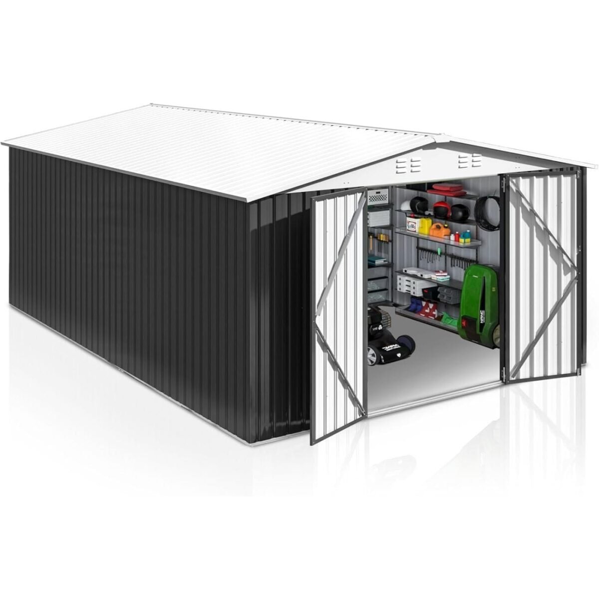 pop-product-227-image-1.jpg Patiowell 10 ft. W x 12 ft. D Size Upgrade Metal Storage Shed (119 sq. ft.) - Image 1
