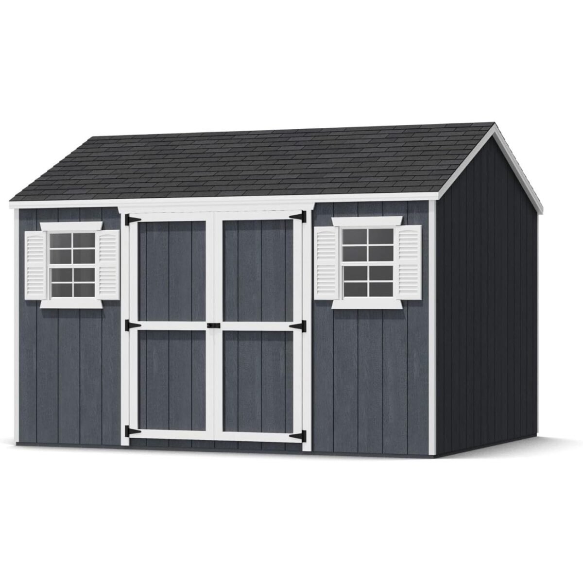 Little Cottage Co. 10×12 Value Workshop Shed with Operable Windows, Outdoor Wood Storage Do-It-Yourself Precut Kit