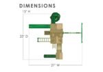 Gorilla Playsets Empire Extreme Wooden Swing Set with Monkey Bars, Clatter Bridge, Tower, and 3 Slides - Image 3
