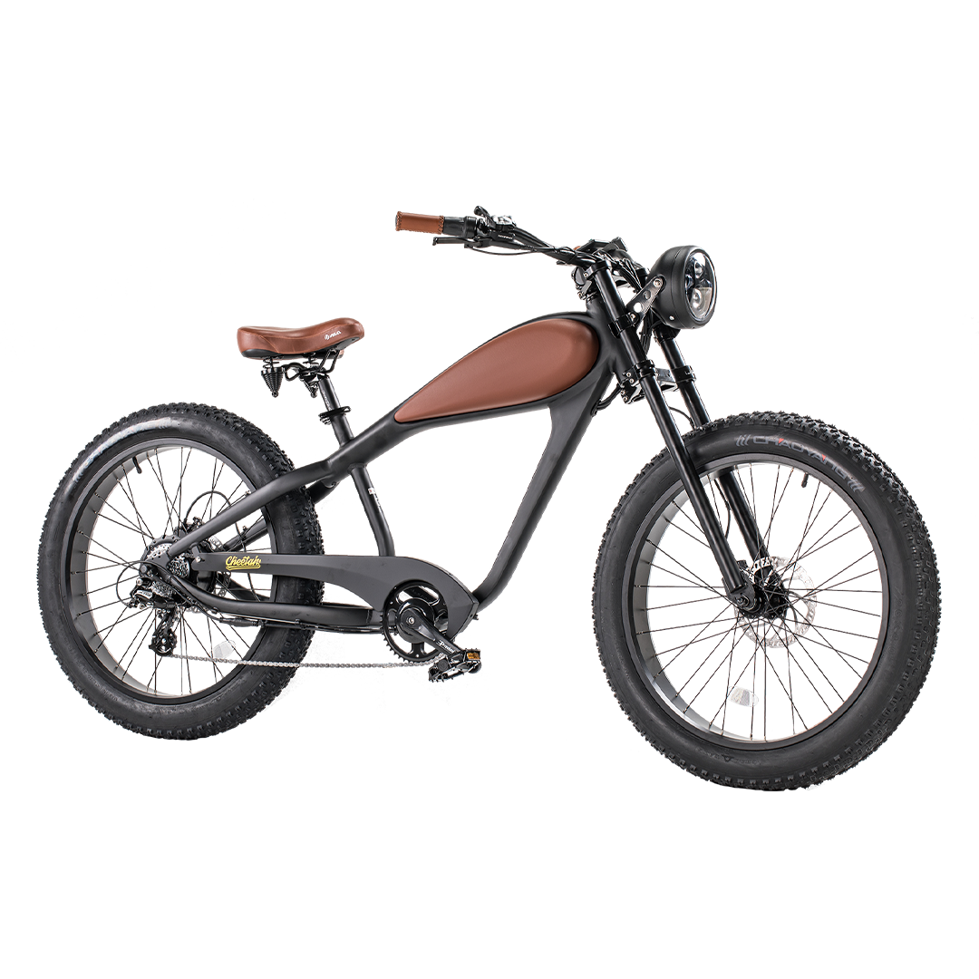 pop-product-329-image-1.png Revi Bikes Cheetah 48V 750W Hub Motor Fat Tire Electric Cruiser Bike - Image 1
