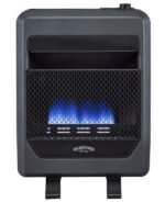Bluegrass Living Propane Gas Vent Free Blue Flame Gas Space Heater With Blower and Base Feet – 20,000 BTU, T-Stat Control – Model# B20TPB-BB