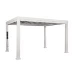 14×10 Windham Modern Steel Pergola With Sail Shade Soft Canopy - Image 2