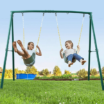 440lbs Extra Large Metal Swing Frame with 5 Hanging Hooks, Heavy Duty A-Frame Swing Stand - Image 2