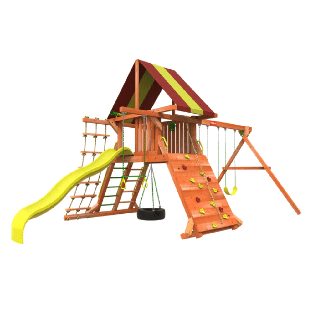 pop-product-67-image-1.png Woodplay Tiger Tower Combo A – Premium Wooden Swing Set for Endless Backyard Fun - Image 1