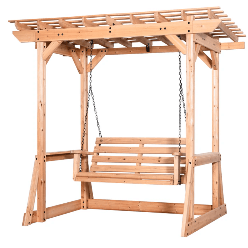pop-product-72-image-1.png Backyard Discovery Callahan Cedar Wood Outdoor Pergola Swing Bench - Image 1