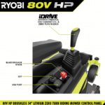 RYOBI 80V HP Brushless 54 in. Battery Electric Cordless Zero Turn Mower & Mulch Kit - Image 8